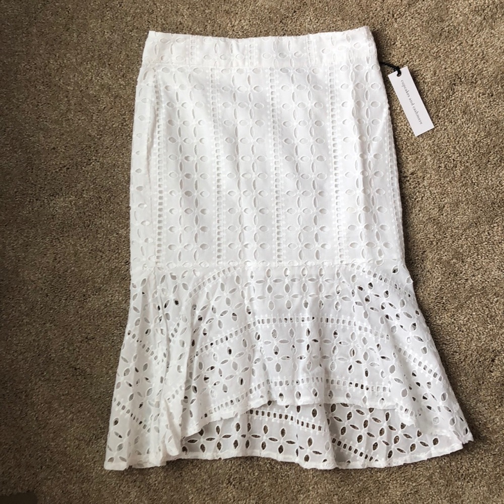 Cupcake & Cashmere Ingrid Eyelet Ruffle Skirt